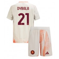 Camisa de time de futebol AS Roma Paulo Dybala #21 Replicas 2º Equipamento Infantil 2024-25 Manga Curta (+ Calças curtas)